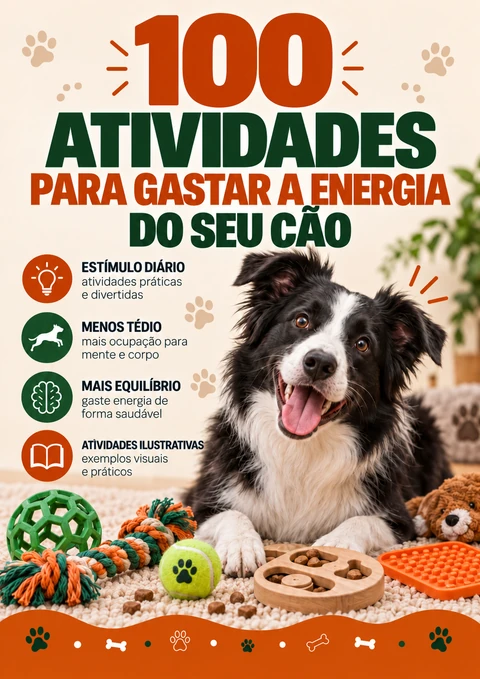 Capa de 100 Atividades para Gastar a Energia do Seu Cão